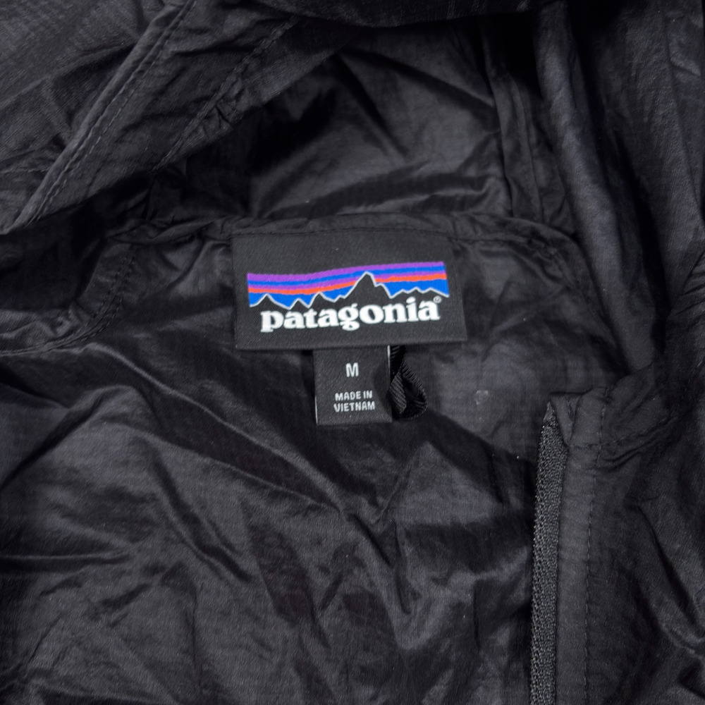 Patagonia Houdini Hooded Windbreaker Packable Ripstop Jacket Black Mens M - Picture 9 of 16